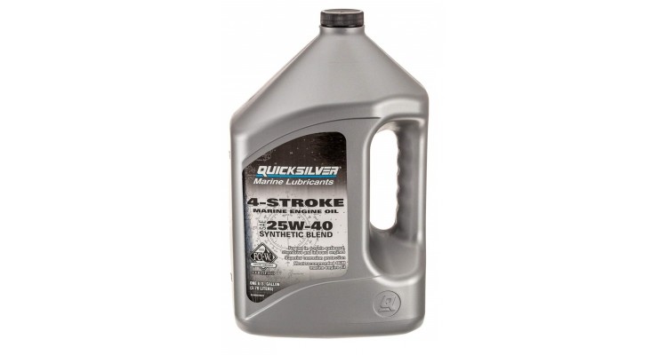 Eļļa, laivas motoram, 4-taktu, 25W40, SYNTH, QUICKSILVER, 4 LTR