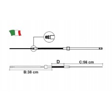 Stūres trose, M58, 7 Ft (251,5 cm)
