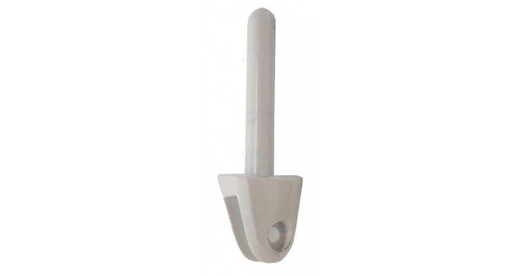 Tenta trubas stiprinājums, plastmasas, ass 12 mm
