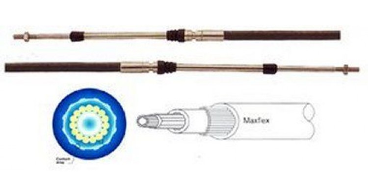 Gāzes / reversa trose C2 - YAMAHA, SUZUKI, HONDA, TOHATSU, SELVA, PARSUN - 8 FT / 2,45 m